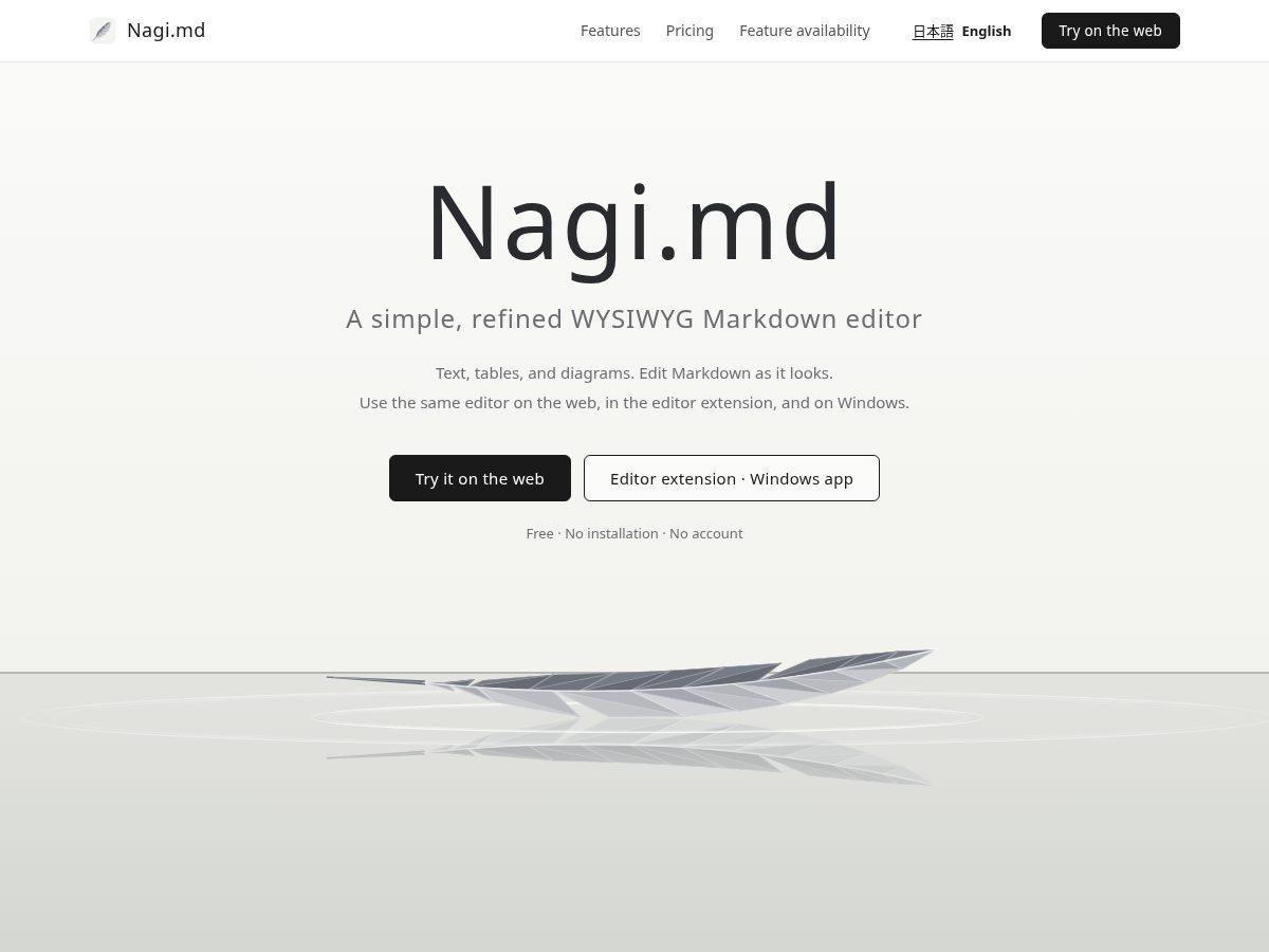 Landing-page snapshot of nagi-md.com
