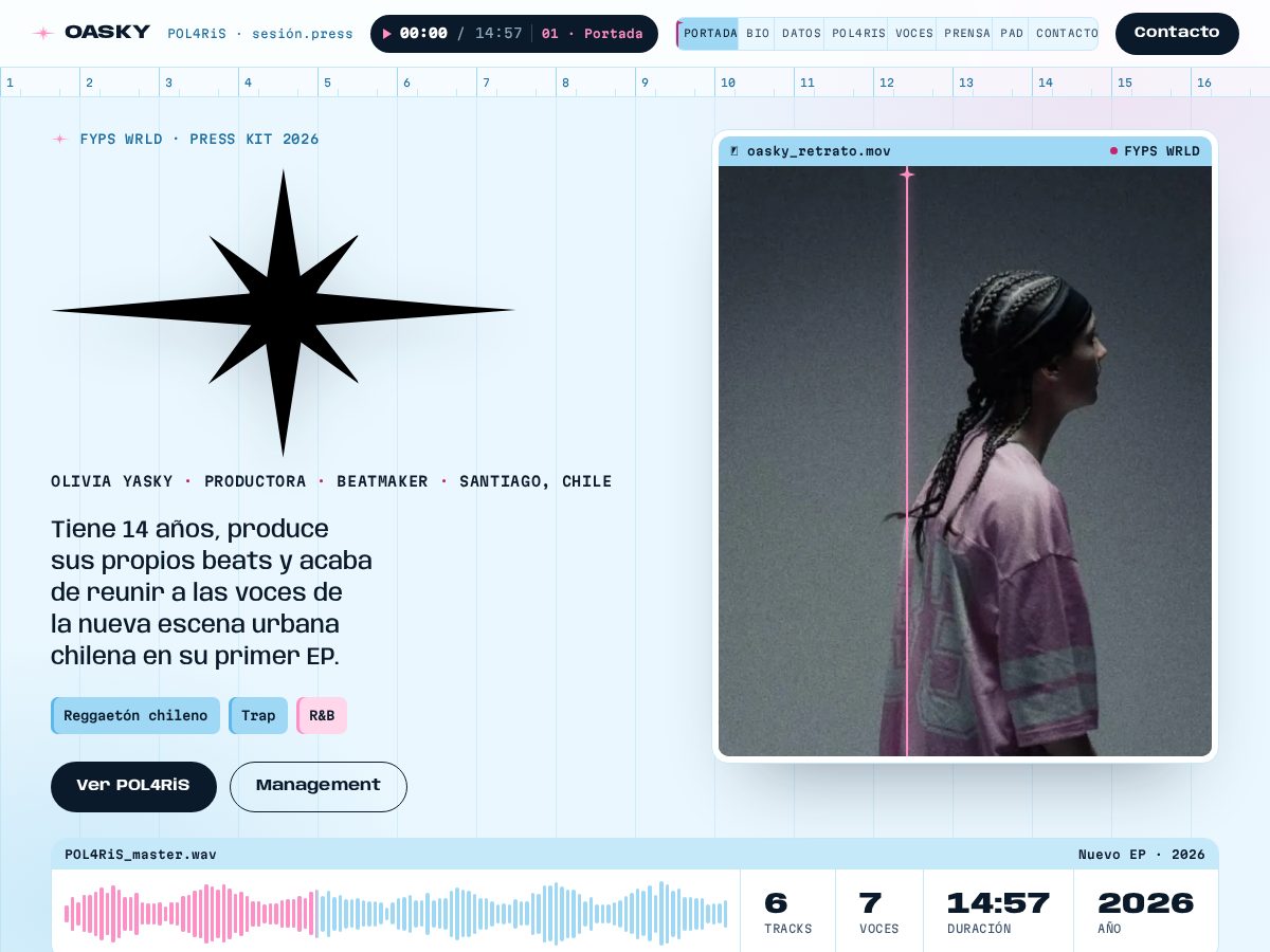 Landing-page snapshot of oasky.online