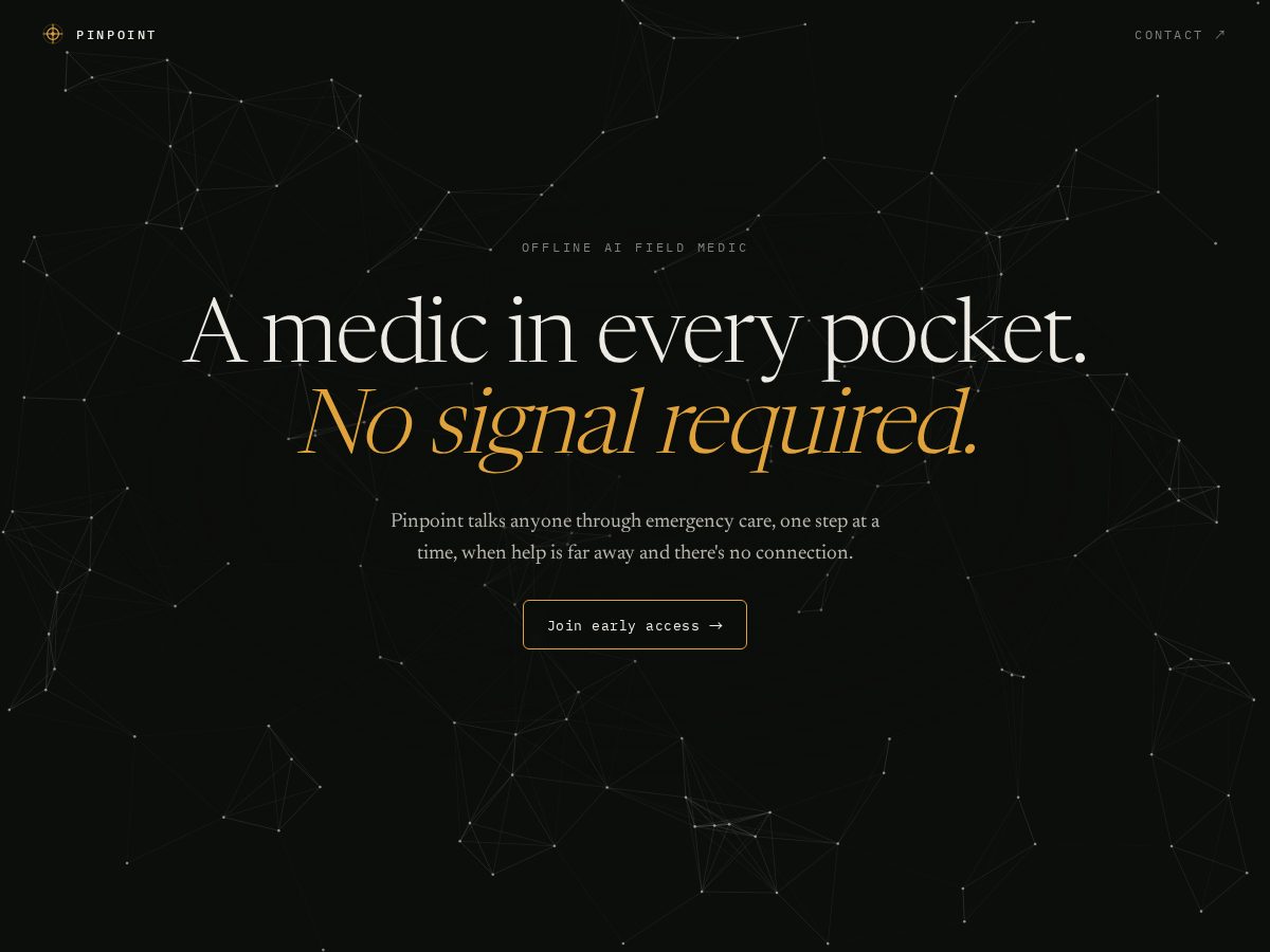 Landing-page snapshot of pinpoint.care