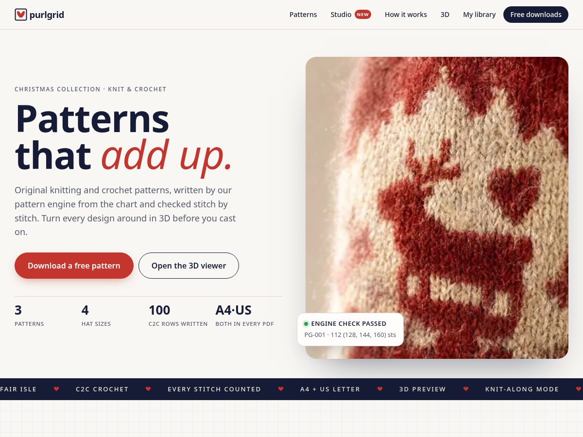Landing-page snapshot of purlgrid.com