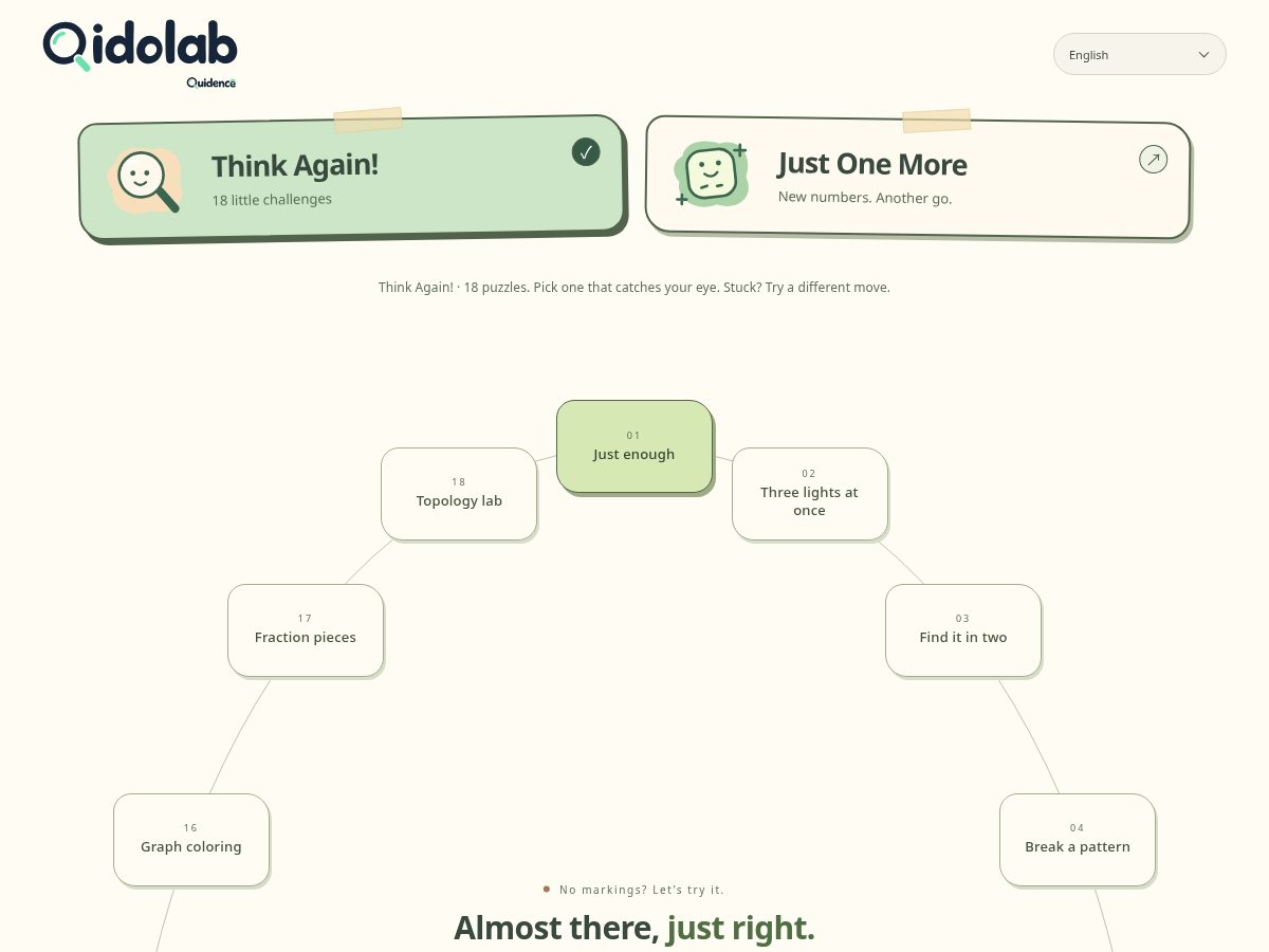 Landing-page snapshot of qidolab.com