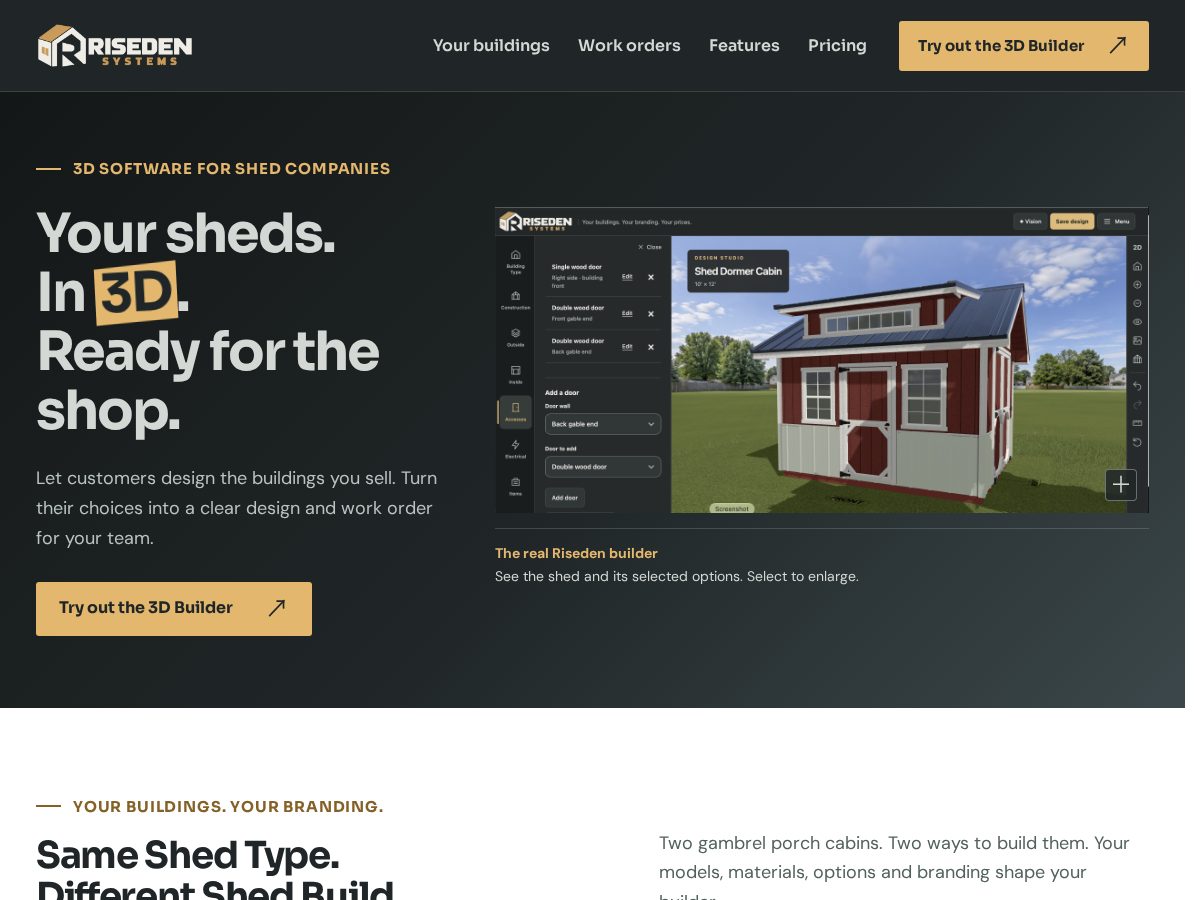 Landing-page snapshot of risedensystems.com