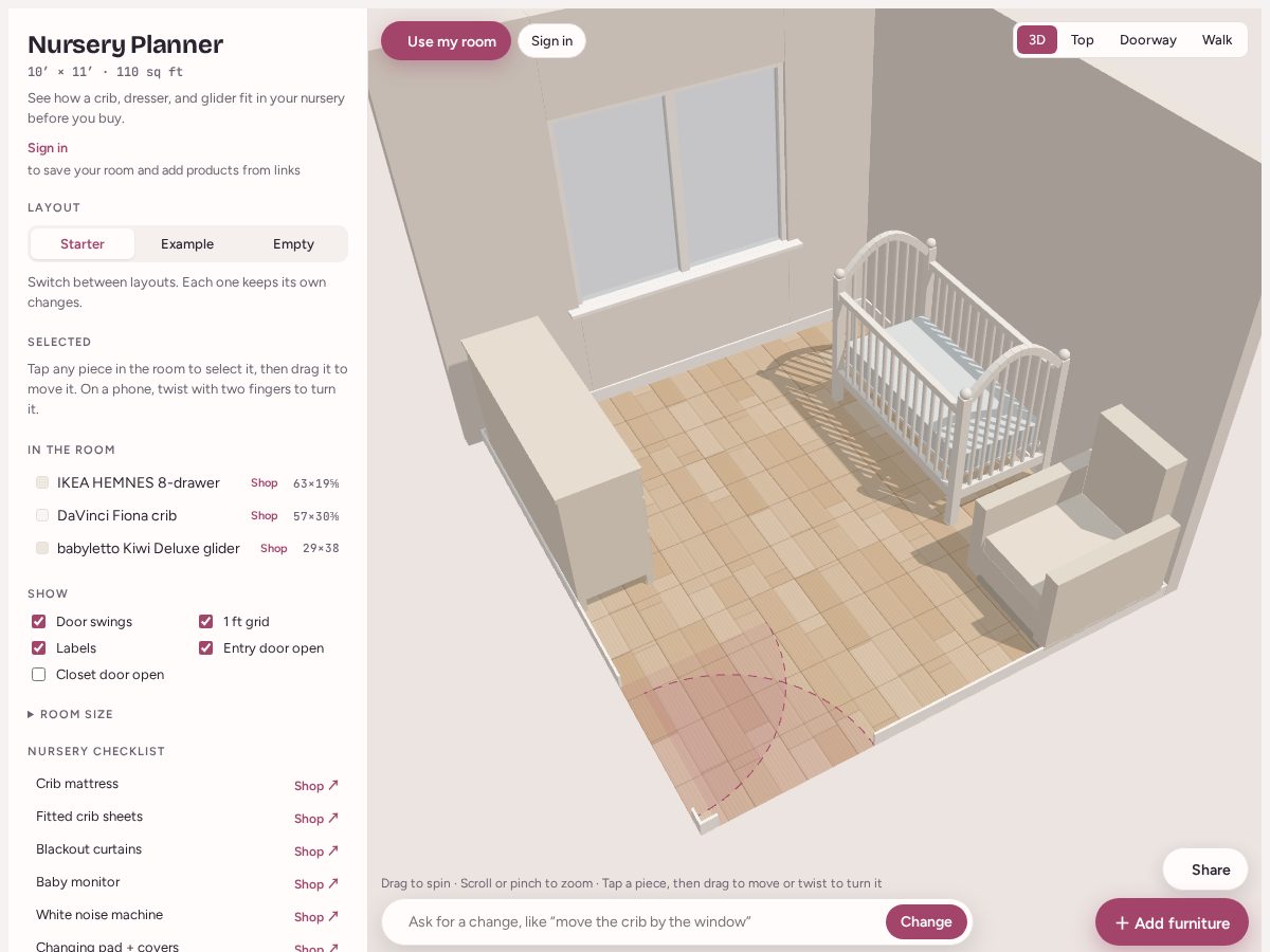 Landing-page snapshot of roomforbaby.com