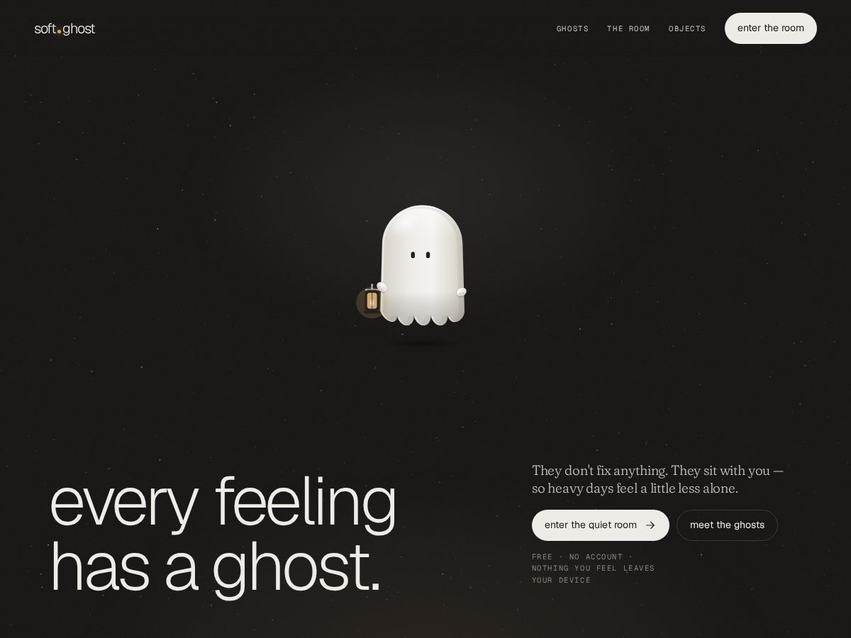 Landing-page snapshot of soft-ghost.com