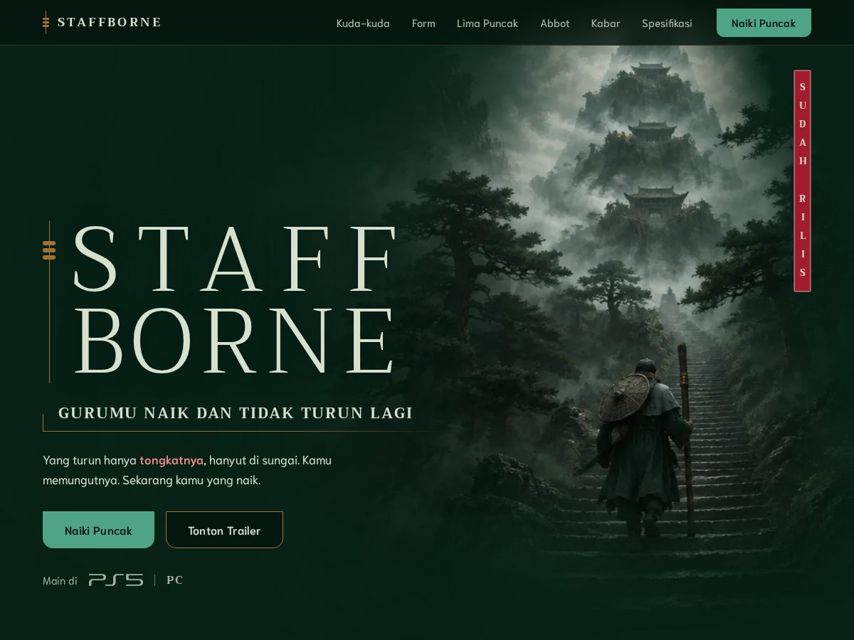 Landing-page snapshot of staffborne.com