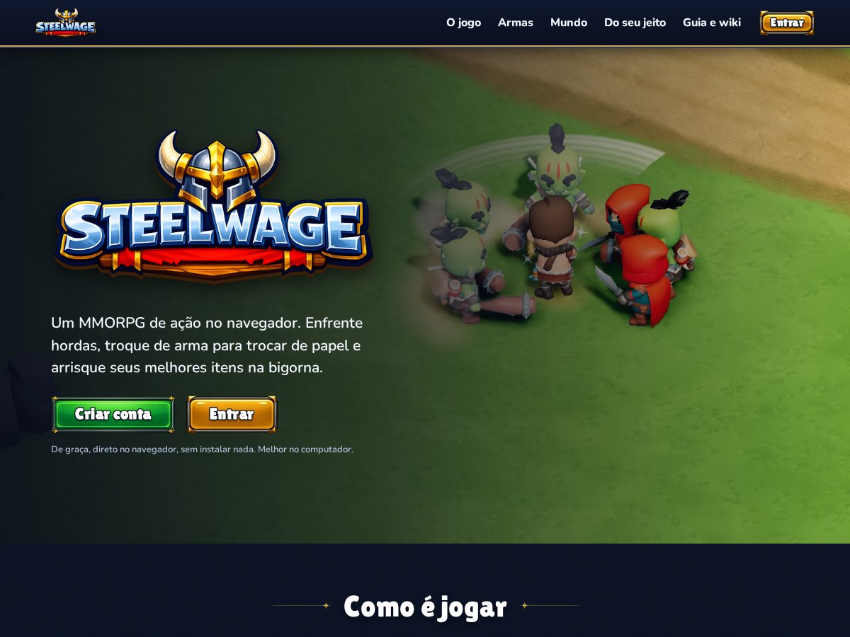Landing-page snapshot of steelwage.com