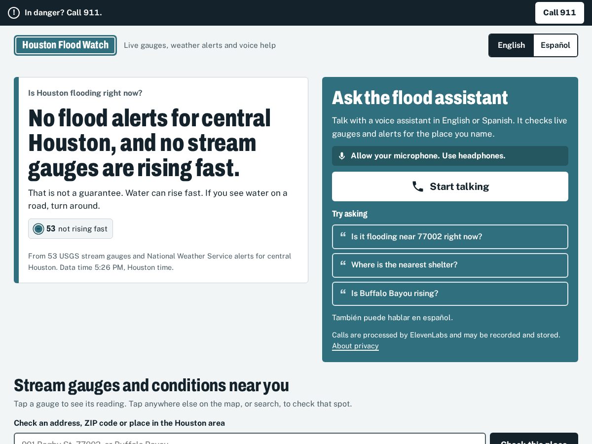 Landing-page snapshot of thefloodfather.surf