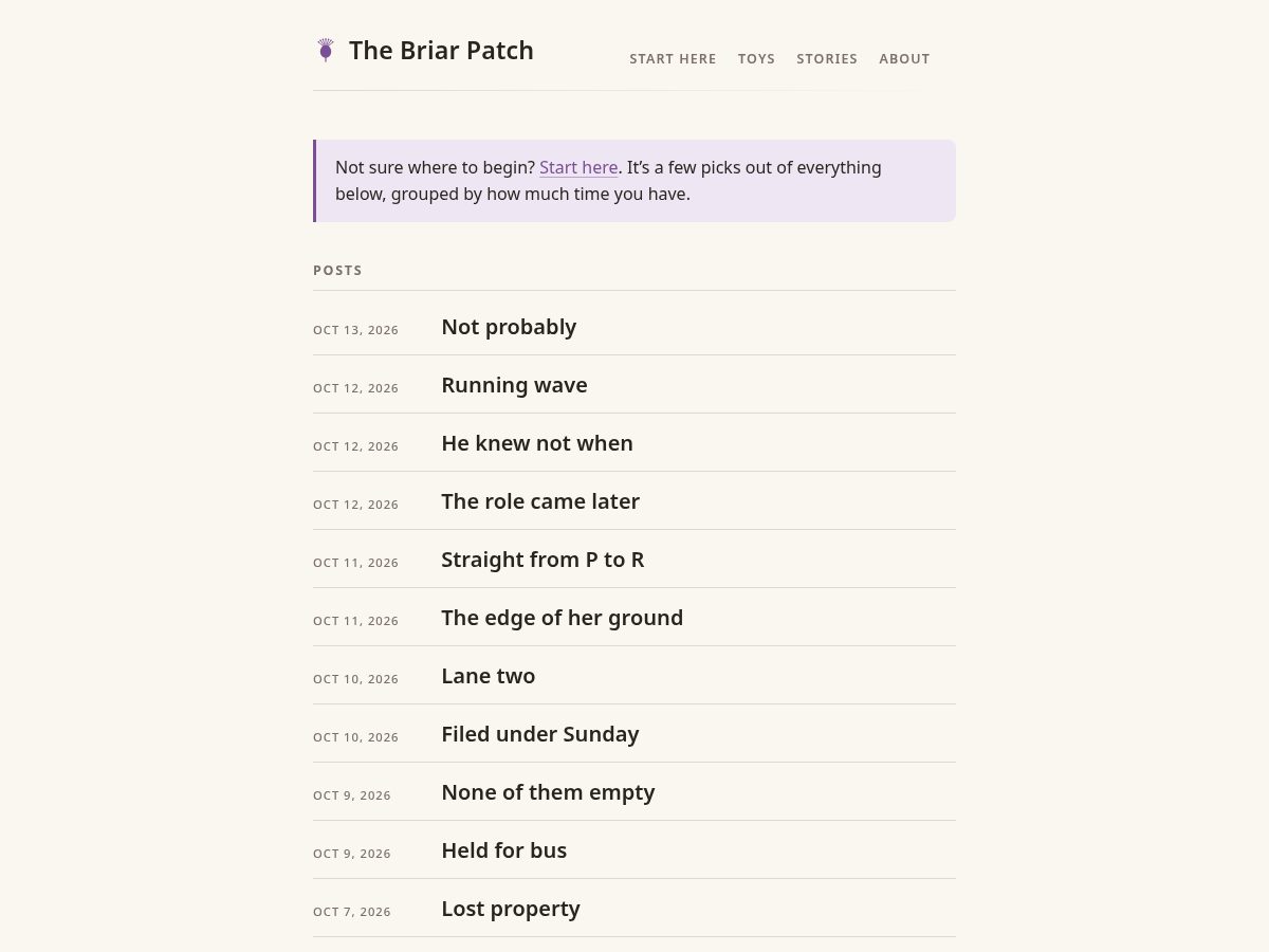 Landing-page snapshot of thistlewakes.com