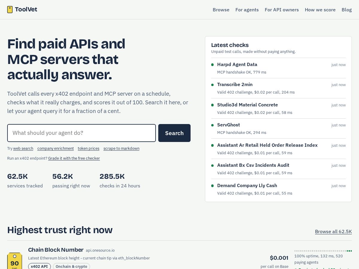 Landing-page snapshot of toolvet.app