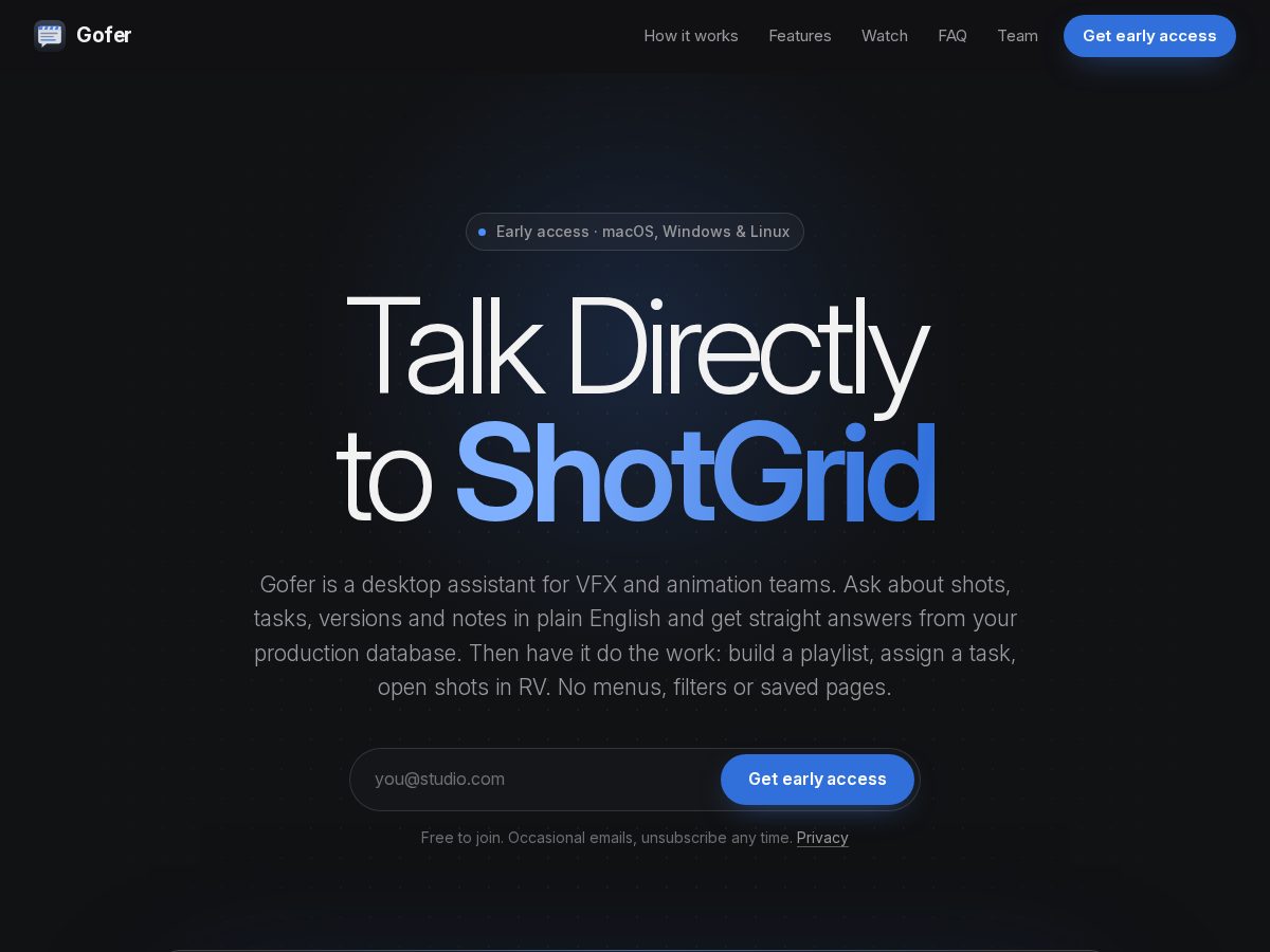 Landing-page snapshot of trygofer.com