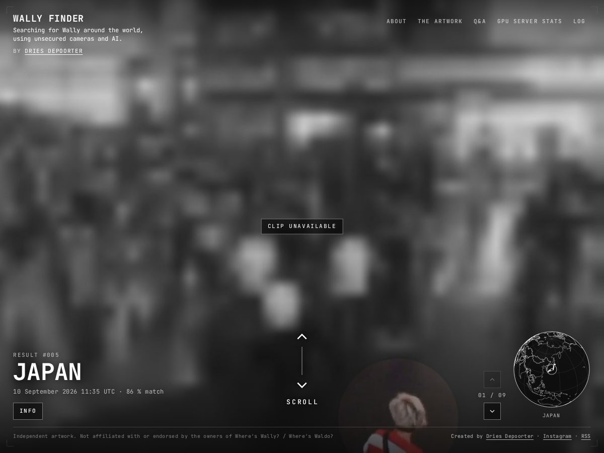 Landing-page snapshot of wallyfinder.com