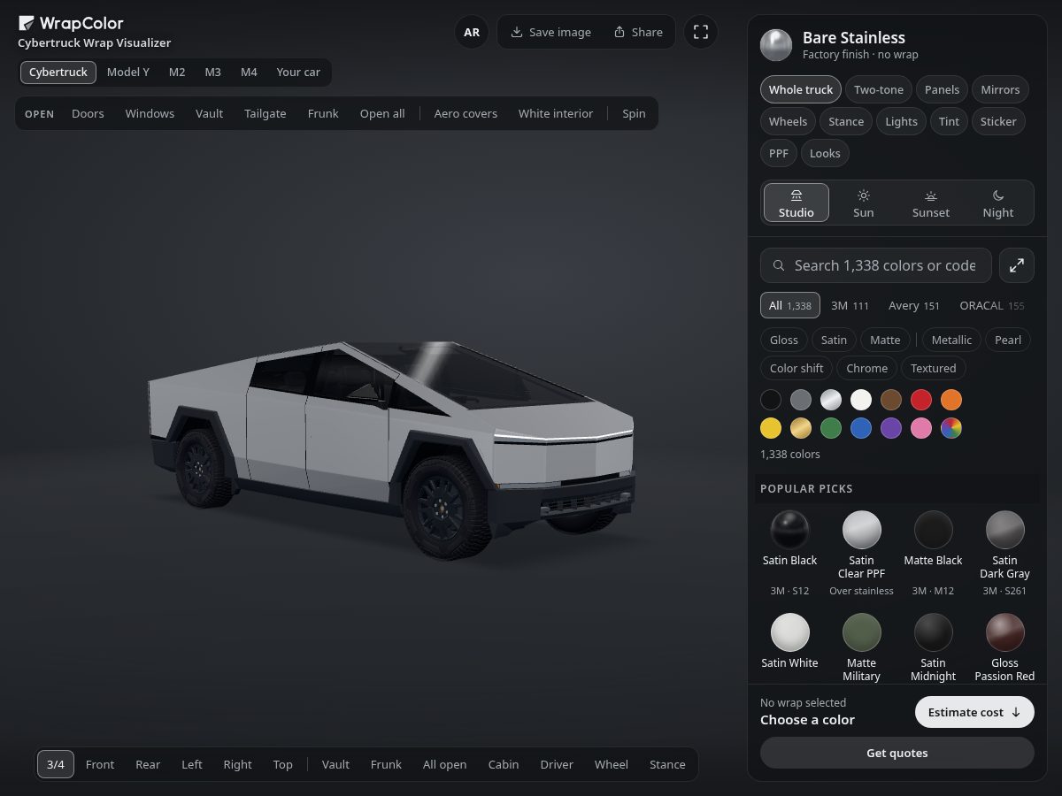 Landing-page snapshot of wrapcolor.com