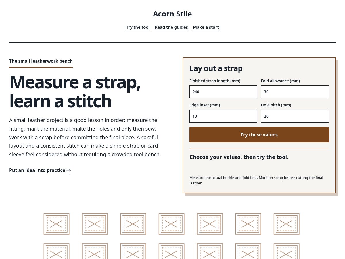 Landing-page snapshot of acornstile.site
