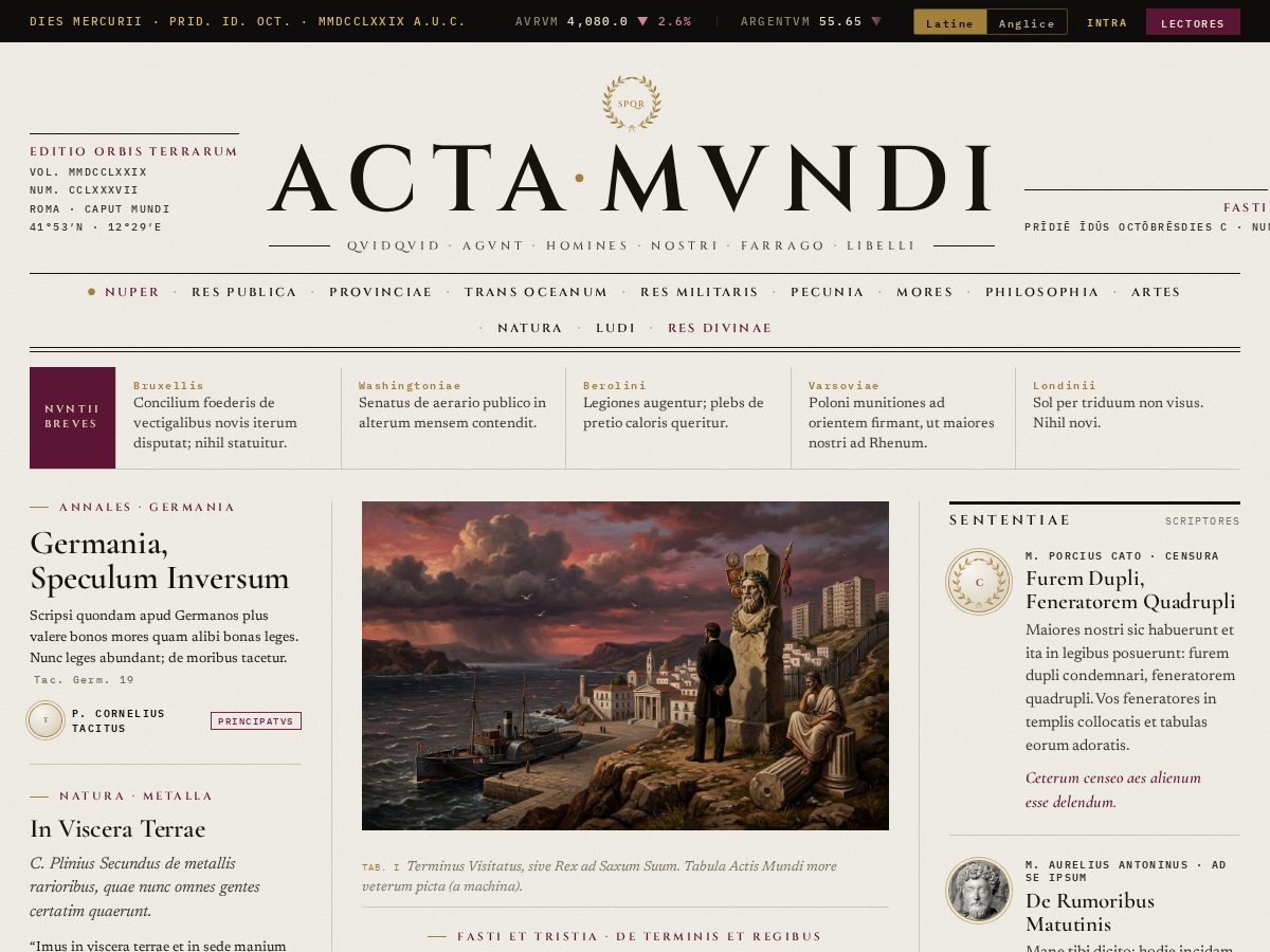 Landing-page snapshot of actamundi.com