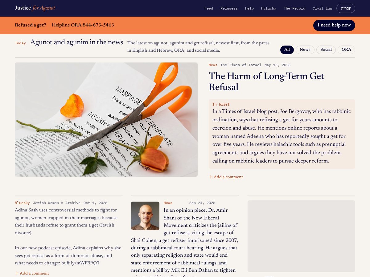 Landing-page snapshot of aguna.info