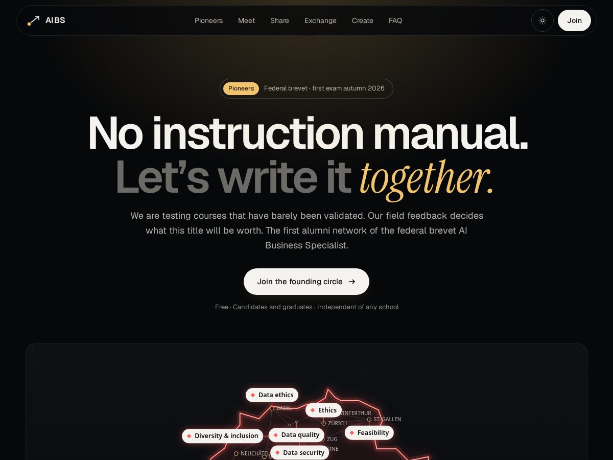 Landing-page snapshot of aibs.club