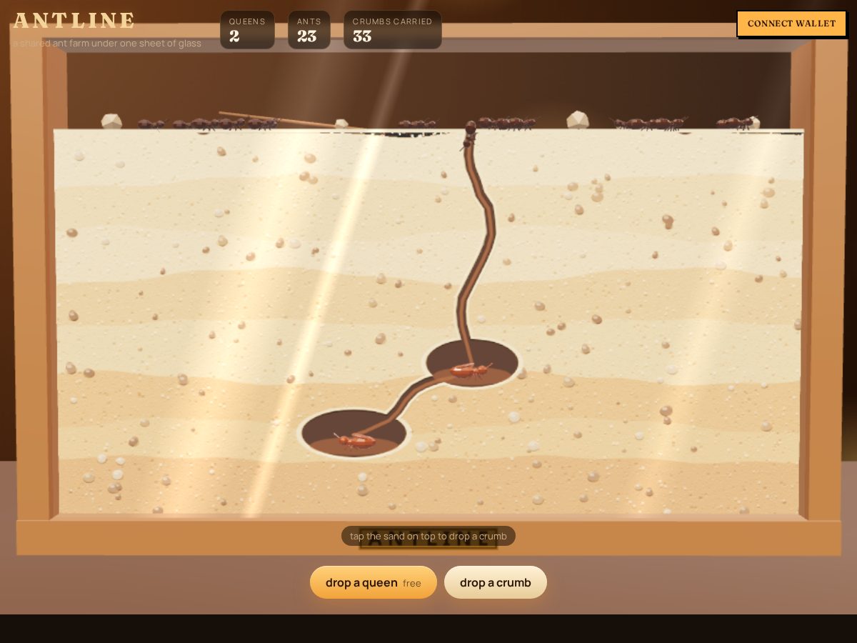 Landing-page snapshot of antline.fun