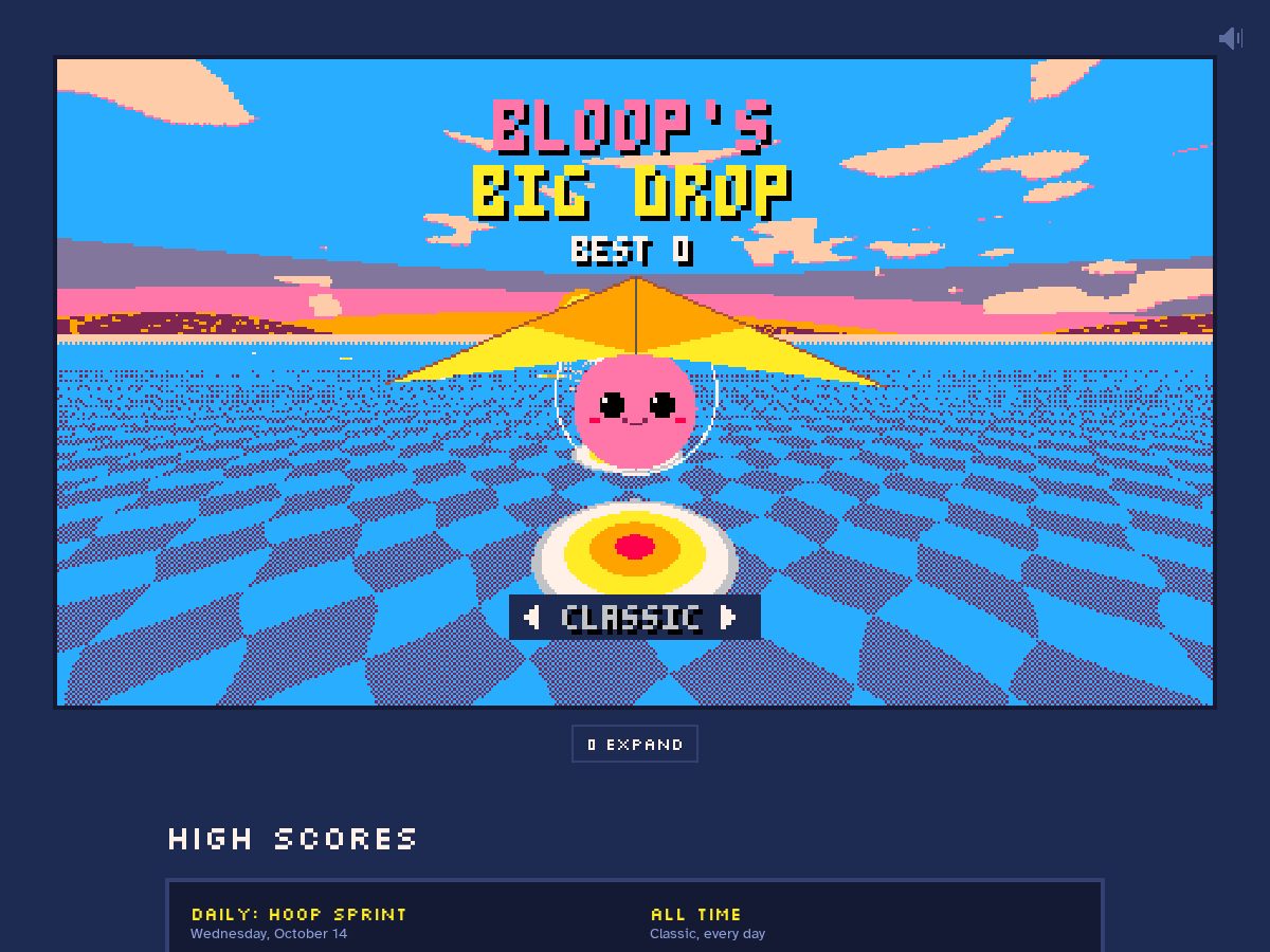 Landing-page snapshot of bloopsbigdrop.com