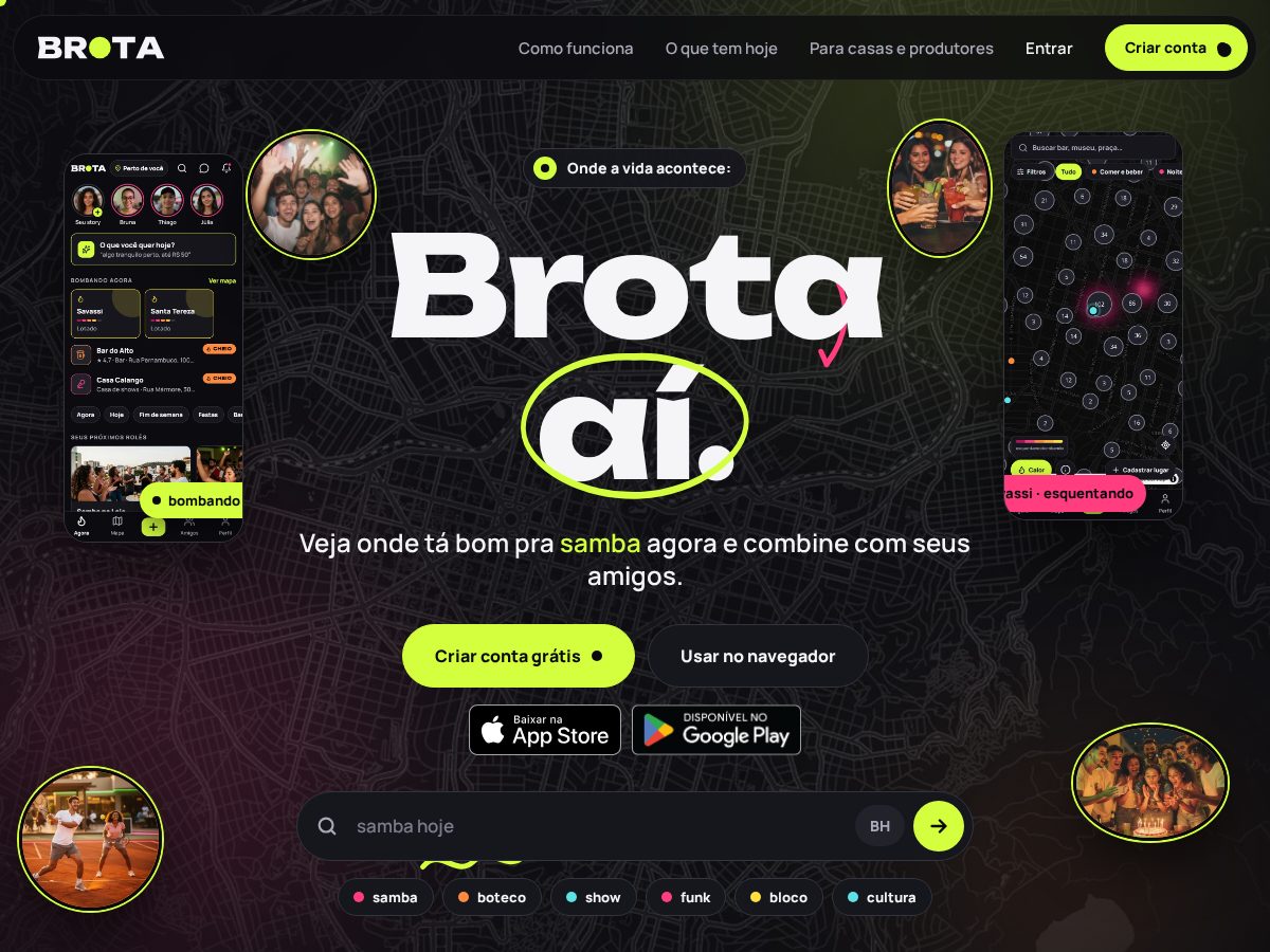 Landing-page snapshot of brotaai.app