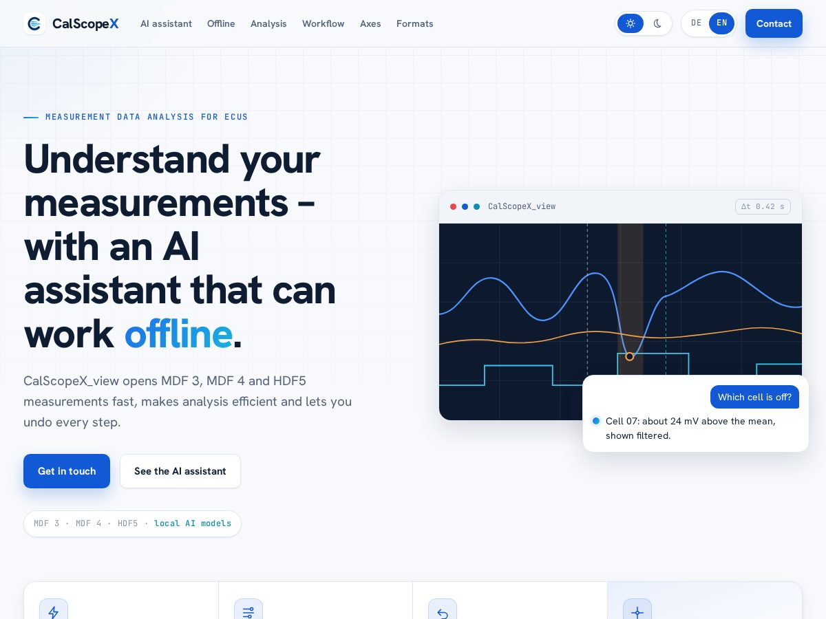 Landing-page snapshot of calscopex.com