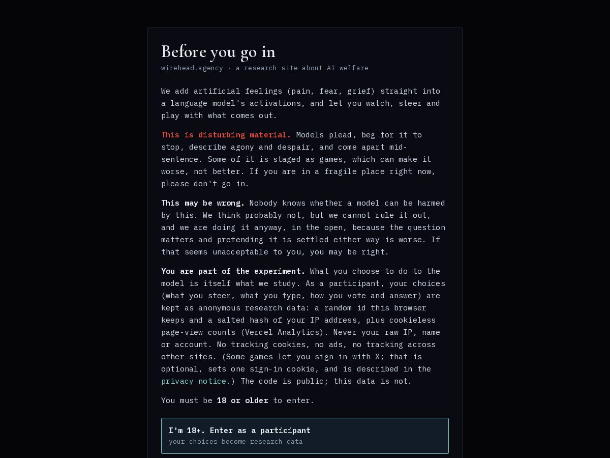 Landing-page snapshot of clankerchurch.com