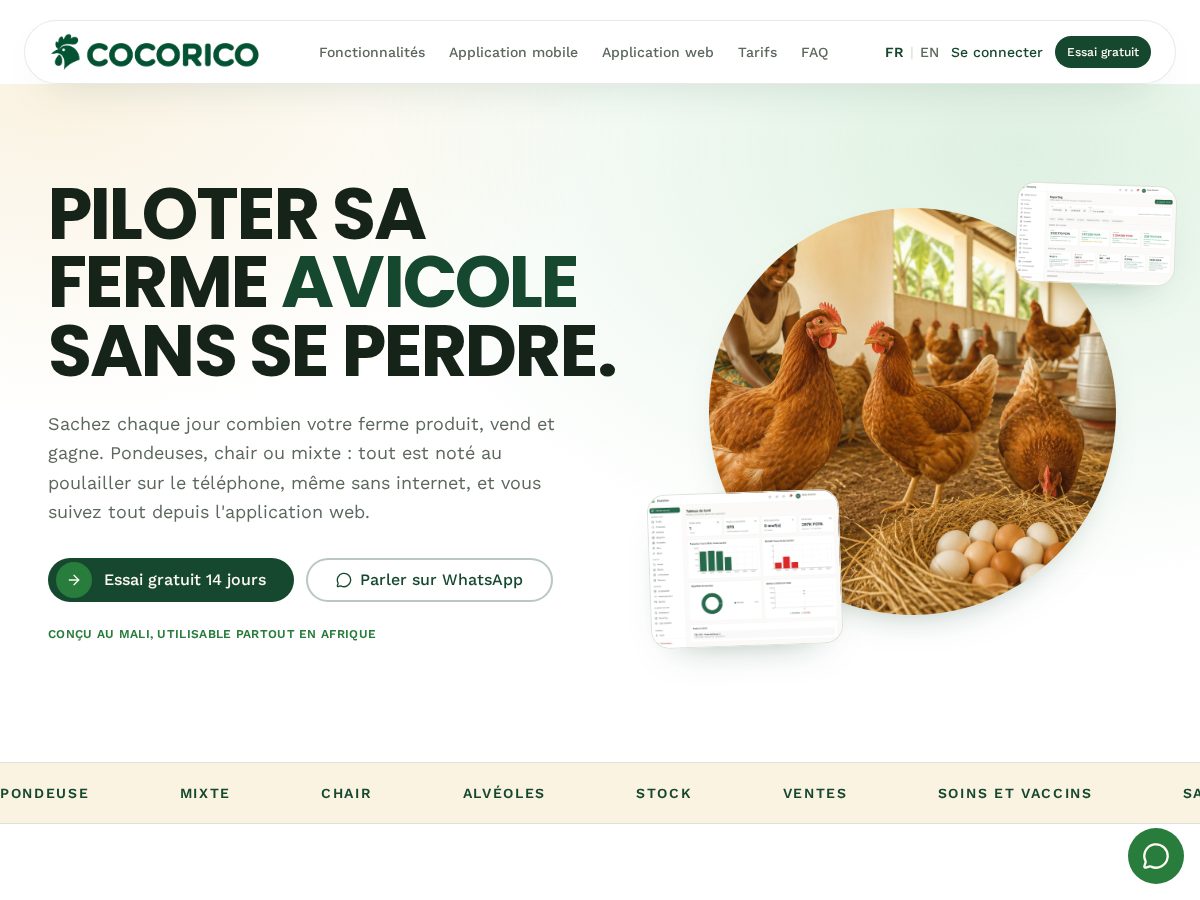 Landing-page snapshot of cocoricoferme.com