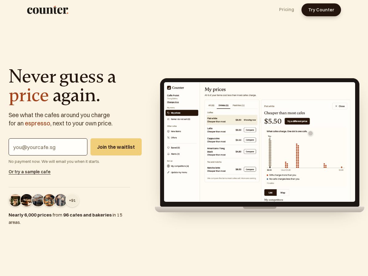 Landing-page snapshot of countr.site