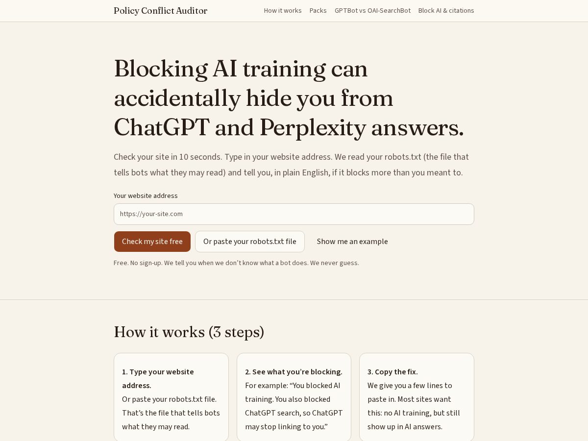 Landing-page snapshot of crawlerconflict.com