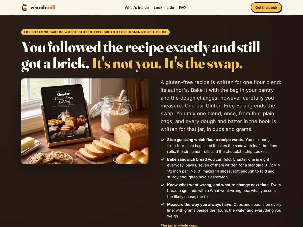 Landing-page snapshot of crumbmill.com