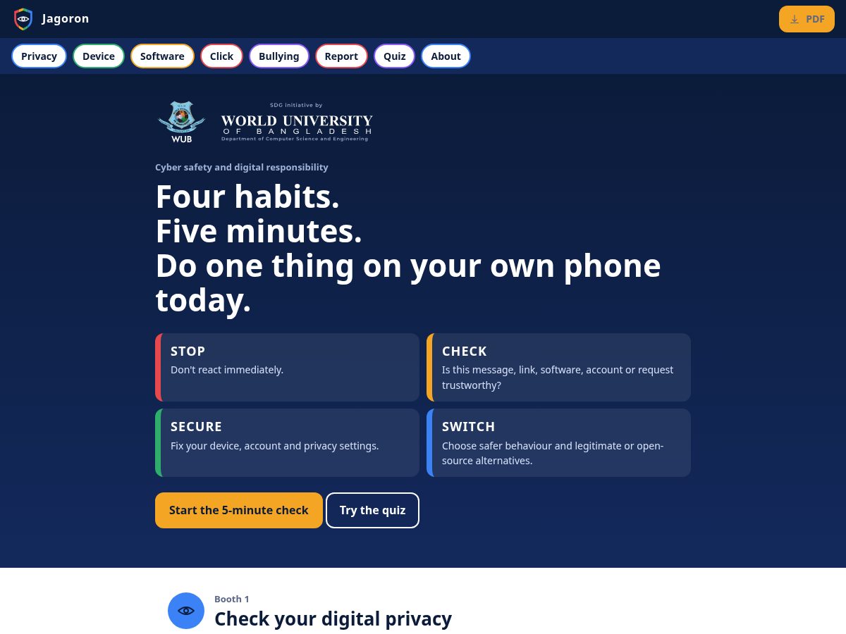 Landing-page snapshot of cyberjagoron.org