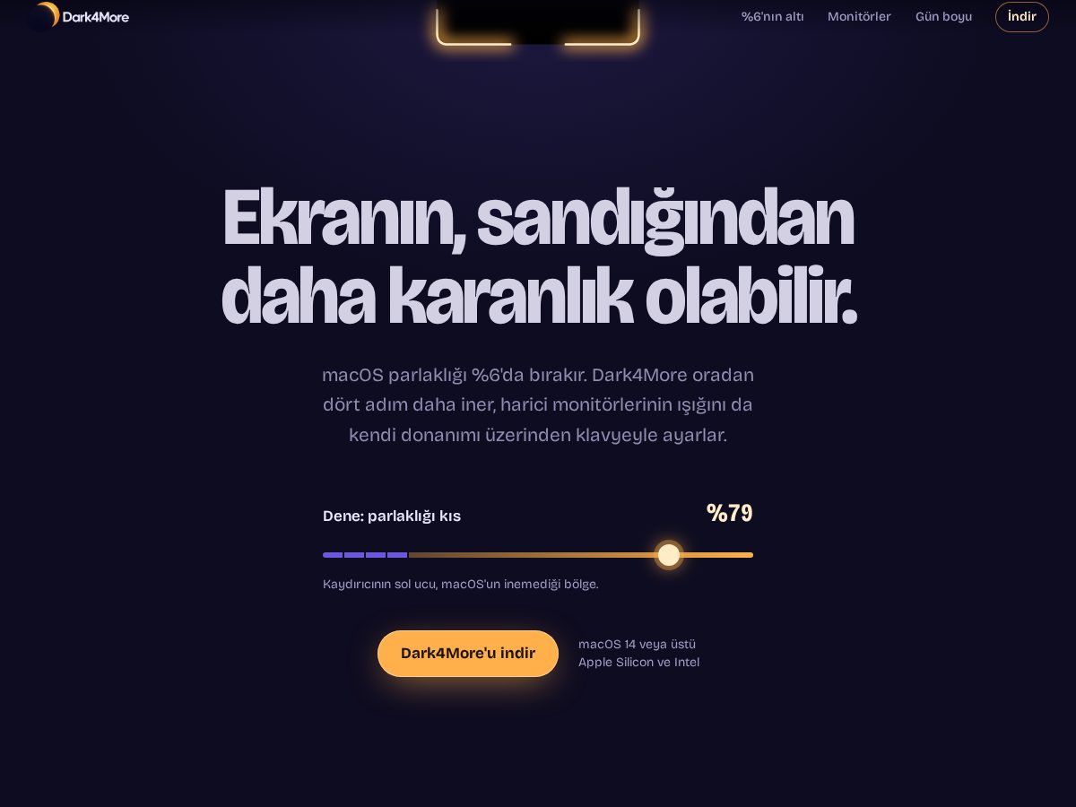 Landing-page snapshot of dark4more.com
