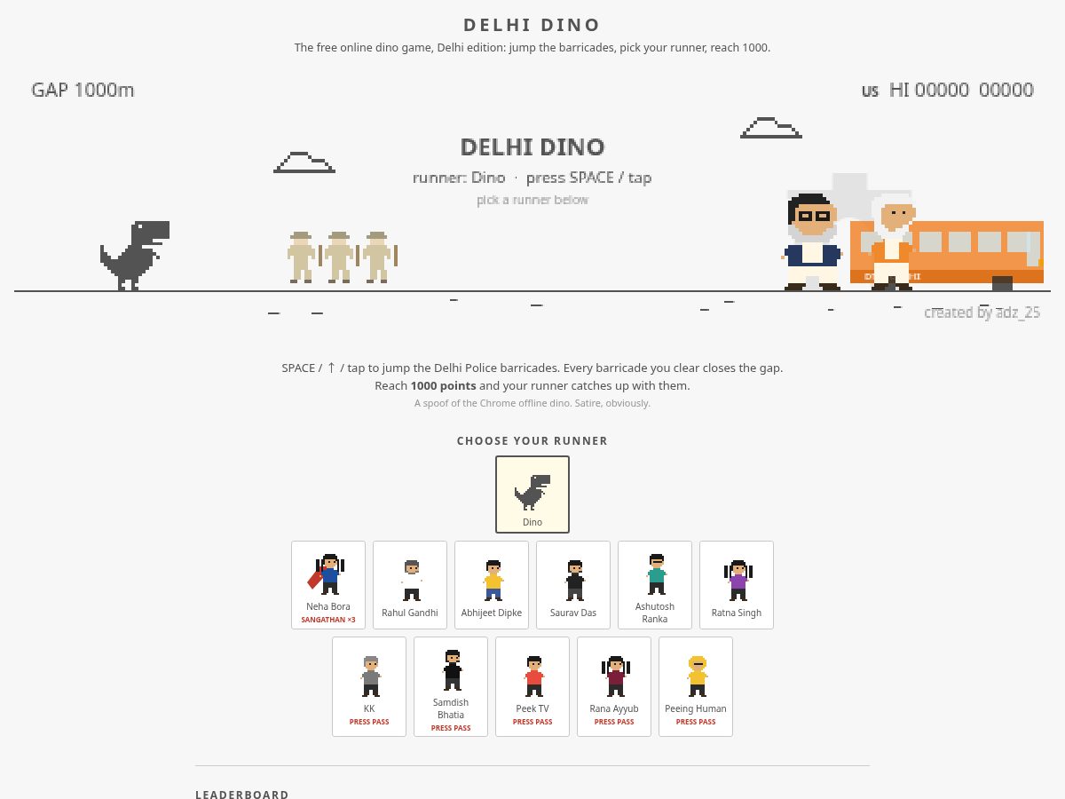 Landing-page snapshot of delhindino.com
