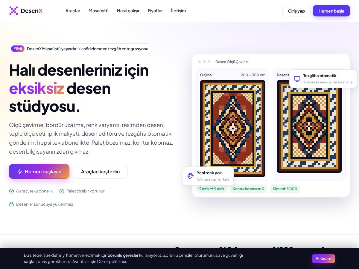 Landing-page snapshot of desenx.com