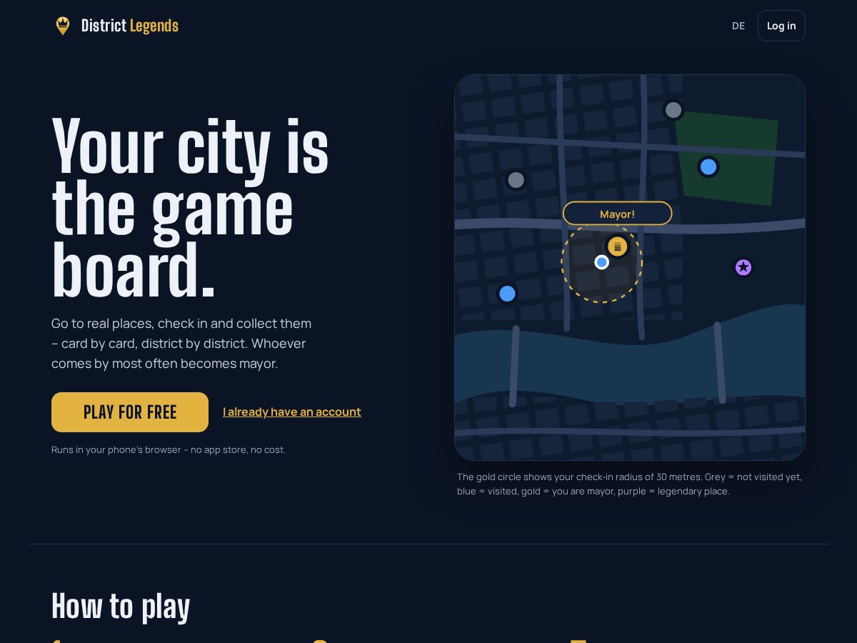 Landing-page snapshot of districtlegends.app