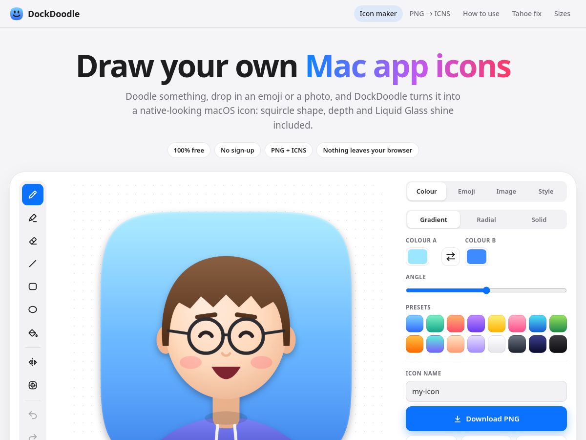 Landing-page snapshot of dockdoodle.app