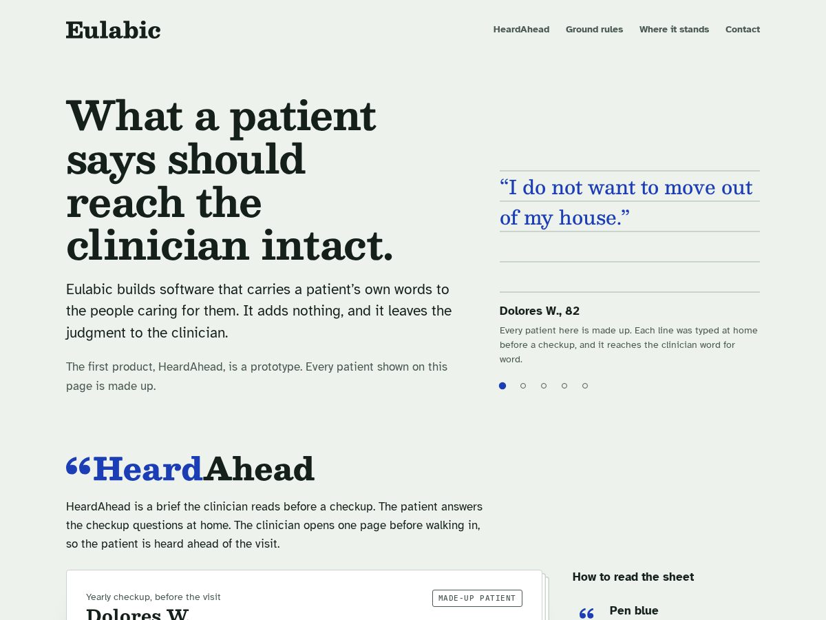 Landing-page snapshot of eulabic.com