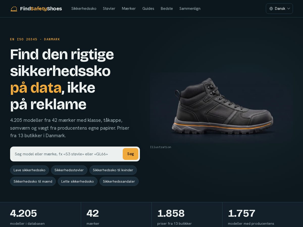 Landing-page snapshot of findsafetyshoes.com