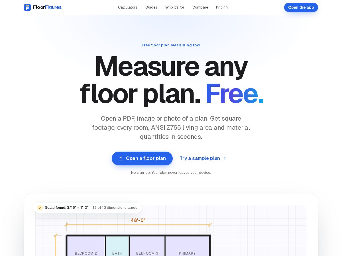 Landing-page snapshot of floorfigures.com