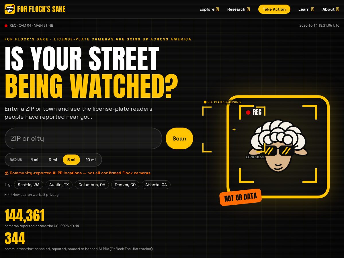 Landing-page snapshot of forflocksakes.com