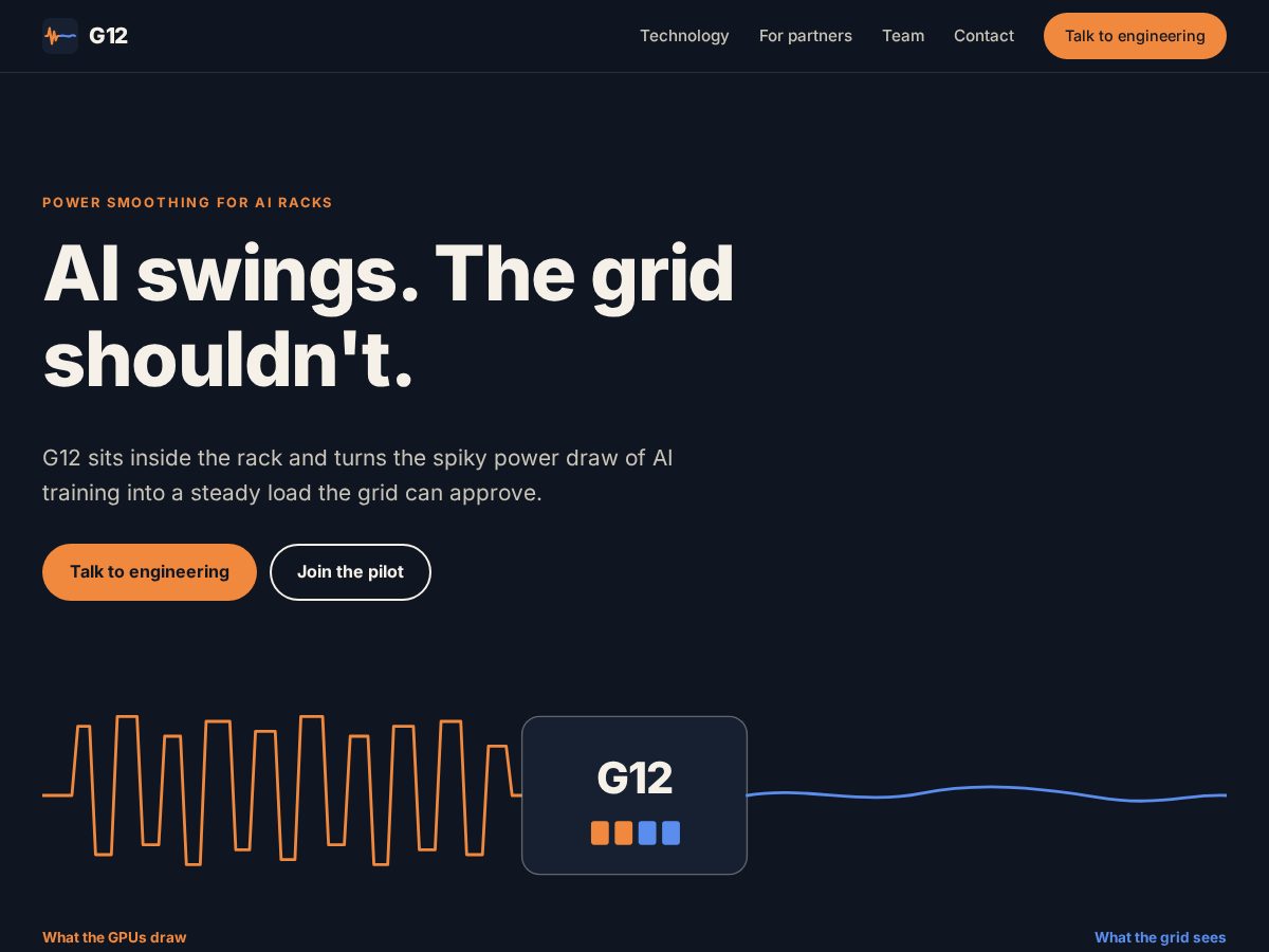 Landing-page snapshot of g12chips.com