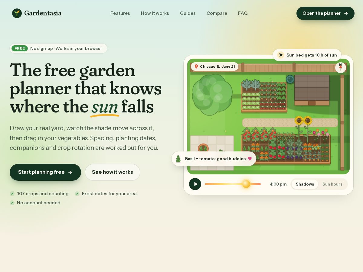 Landing-page snapshot of gardentasia.com
