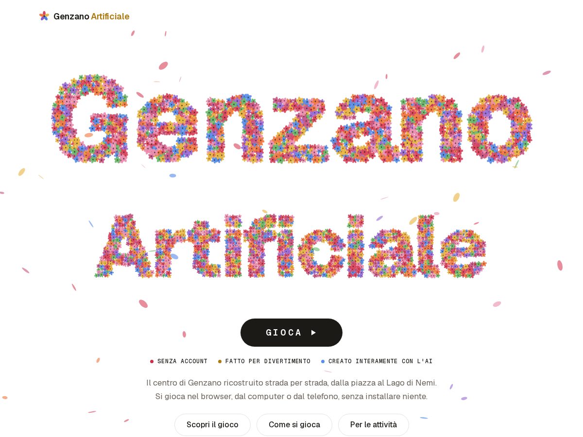 Landing-page snapshot of genzanoartificiale.com