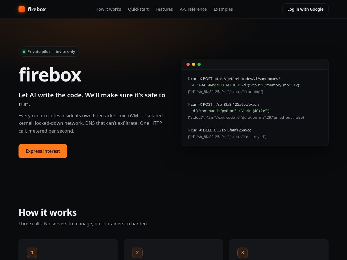 Landing-page snapshot of getfirebox.dev