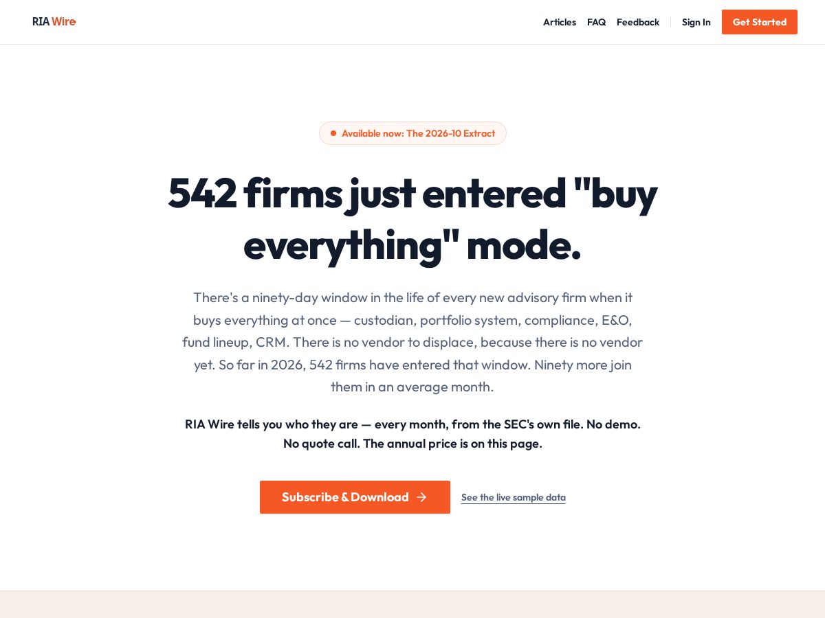 Landing-page snapshot of getriawire.org