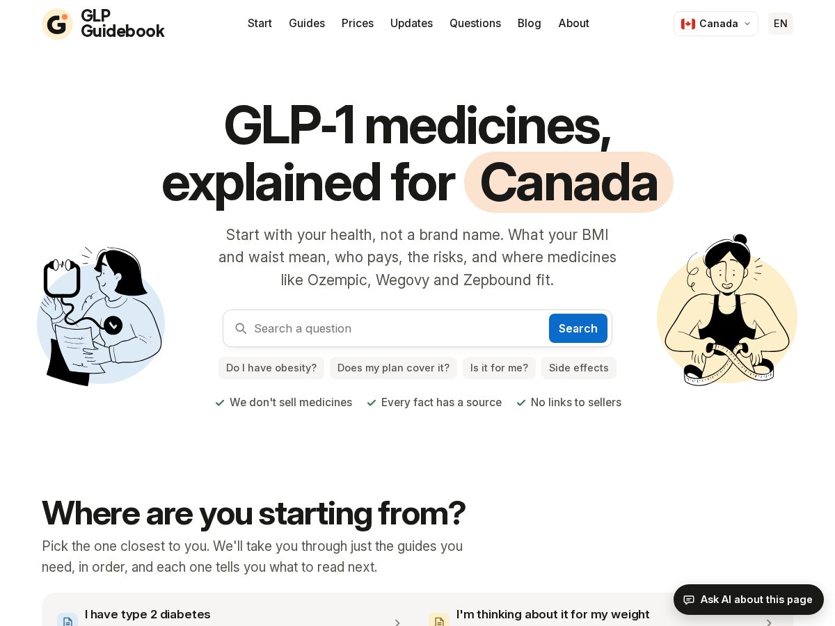Landing-page snapshot of glpguidebook.com