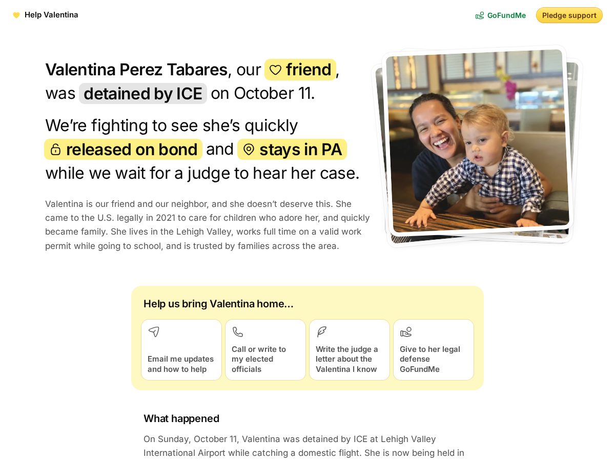 Landing-page snapshot of helpvalentina.com