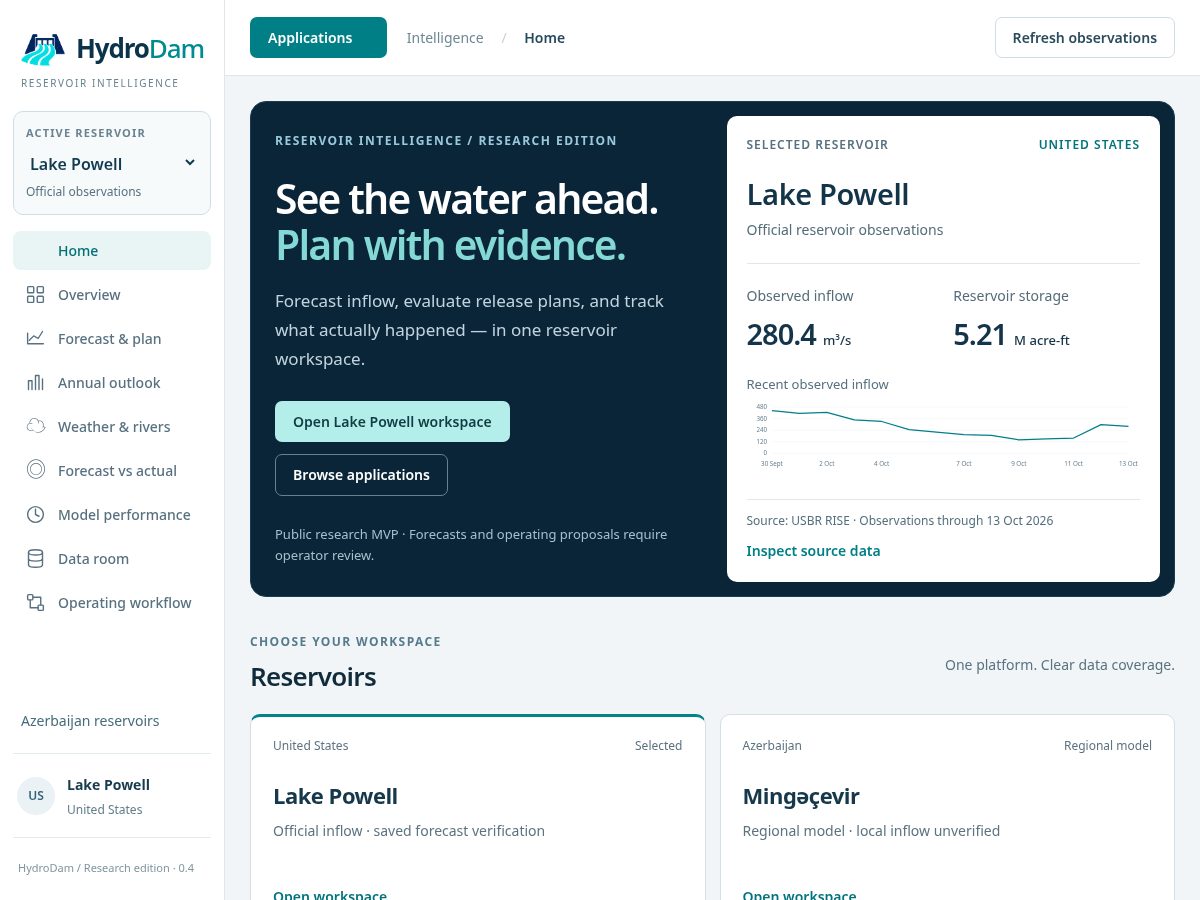 Landing-page snapshot of hydrodam.energy