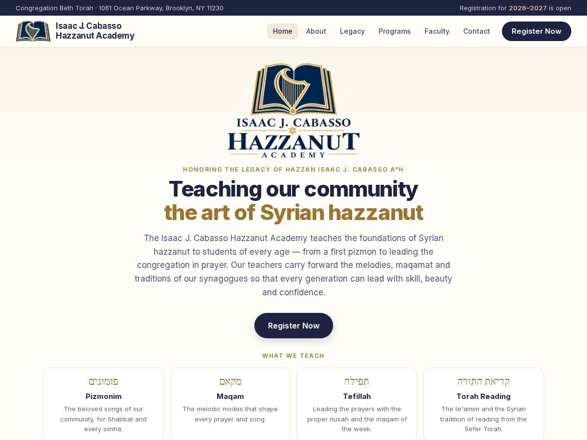Landing-page snapshot of ijchazzanut.com