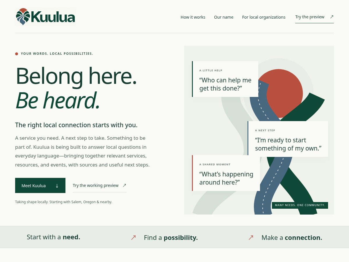 Landing-page snapshot of kuulua.com