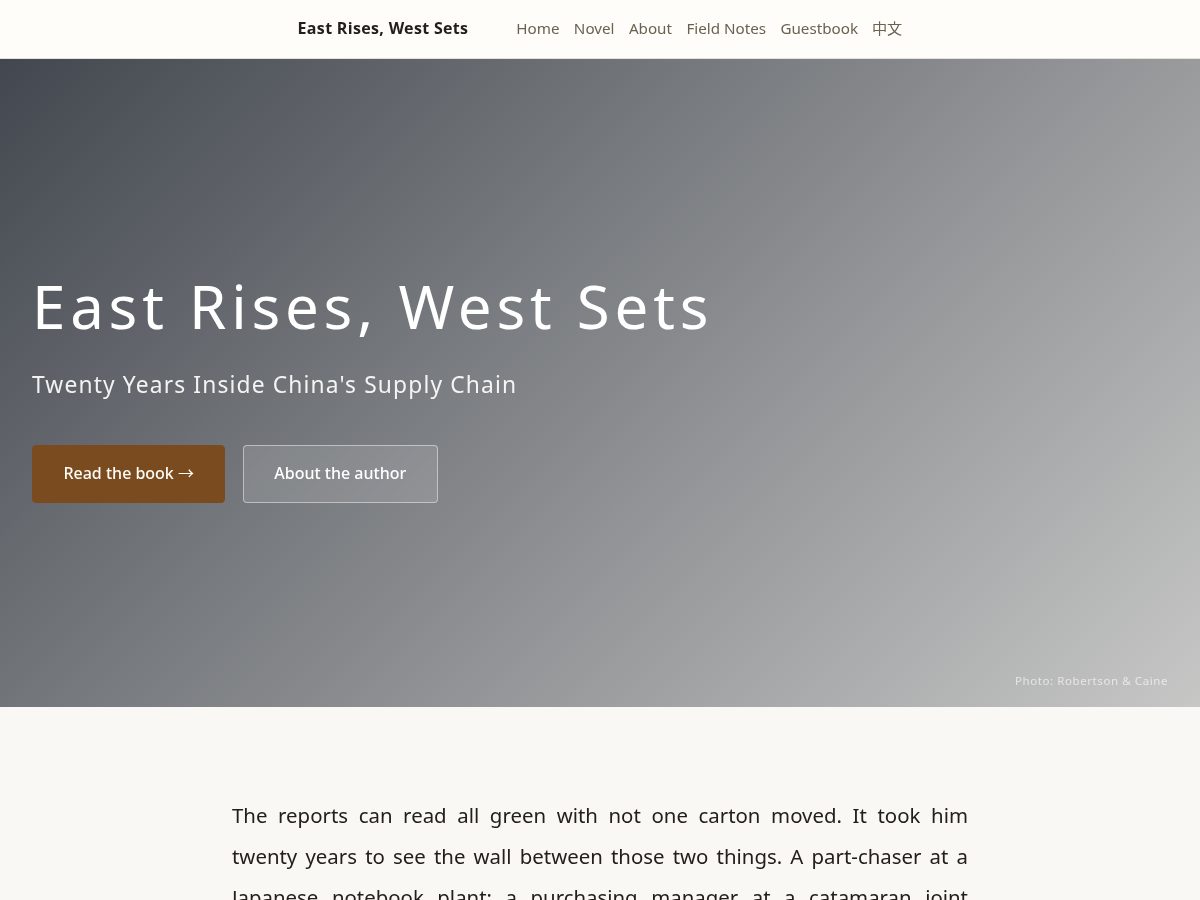 Landing-page snapshot of larryqi.com